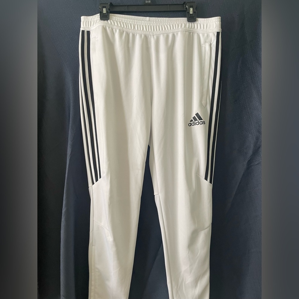 White addidas jogger pants